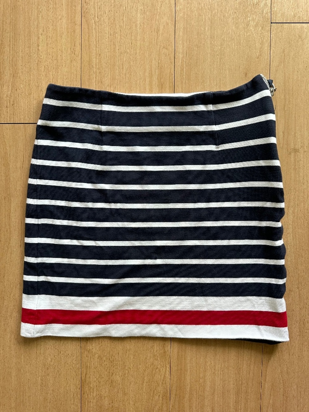 Banana Republic Striped Knit Pencil Skirt Red White Blue Size 2
